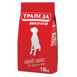Трапеза Breed сухой корм для взрослых собак средних пород с говядиной - 18 кг