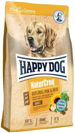 Happy Dog NaturCroq сухой корм для собак всех пород с чувствительным пищеварением с птицей и рисом - 1 кг