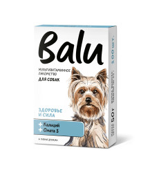 Балу мультивитаминное лакомство для собак, &quot;Здоровье и сила&quot; с кальцием и омега-3 - 100 таблеток