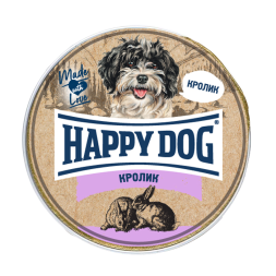 Happy Dog Natur Line паштет для взрослых собак с чувствительным пищеварением с кроликом - 125 гр х 10 шт