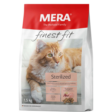Mera Finest Fit Sterilized сухой корм для стерилизованных кошек с курицей - 1,5 кг
