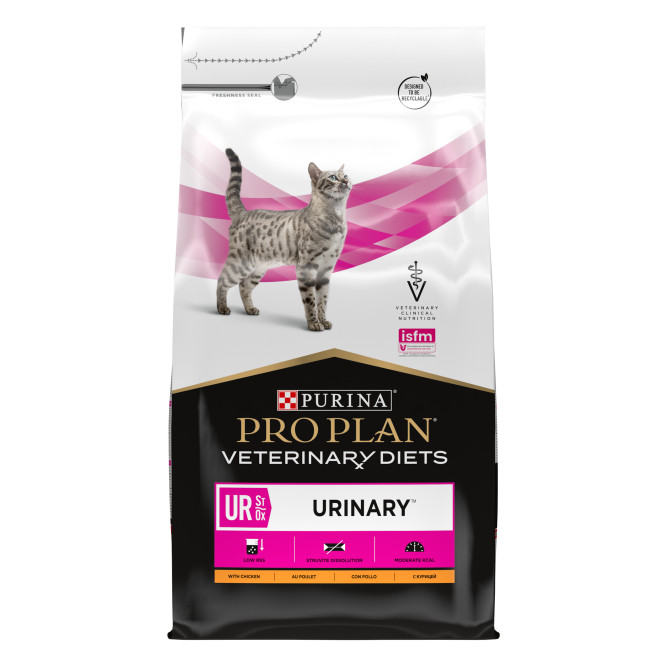 Purina Pro Plan Veterinary Diets UR ST/OX Urinary сухой корм для взрослых кошек при болезни нижних отделов мочевыводящих путей с курицей - 5 кг