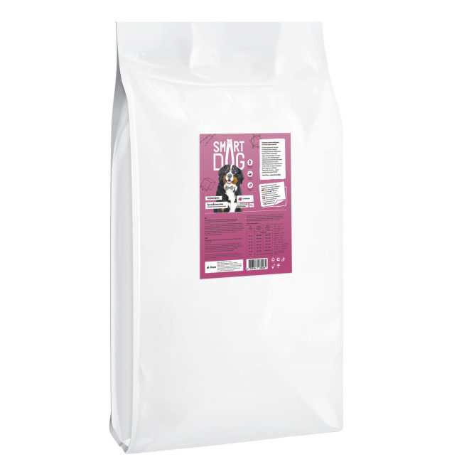 Smart Dog сухой корм для взрослых собак крупных пород с ягненком - 18 кг