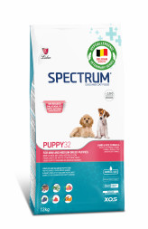 Spectrum Puppy 32 For Mini And Medium Breed Puppies сухой корм для щенков мелких и средних пород с ягненком и рисом - 12 кг