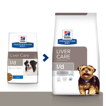 Hills Prescription Diet l/d диетический сухой корм для собак при заболеваниях печени - 4 кг