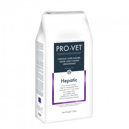 Pro-Vet Dog Hepatic сухой корм для взрослых собак при заболеваниях печени - 2,5 кг