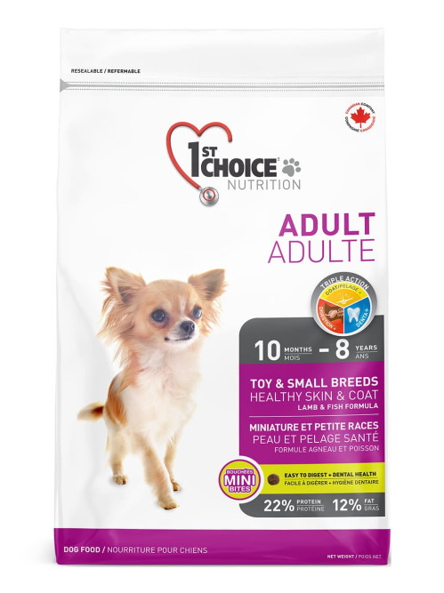 1st Choice Toy &amp; Small Breeds сухой корм для декоративных собак с ягненком, рыбой и рисом - 350 г