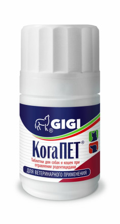 Gigi КогаПЕТ витамин К1 антидот для кошек и собак при отравлении родентицидами - 30 таблеток