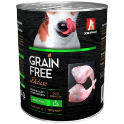 Зоогурман Grain Free Deluxe влажный корм для взрослых собак всех пород, с кроликом - 350 г x 20 шт