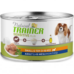 Trainer Natural Sensitive Plus Mini Adult влажный корм для взрослых собак мелких пород с кониной и рисом - 150 г (12 шт в уп)