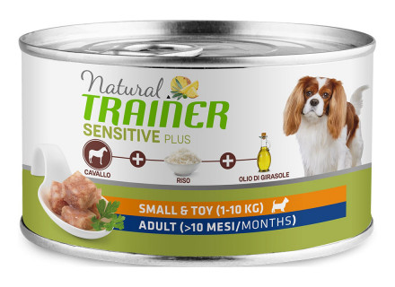 Trainer Natural Sensitive Plus Mini Adult влажный корм для взрослых собак мелких пород с кониной и рисом - 150 г (12 шт в уп)
