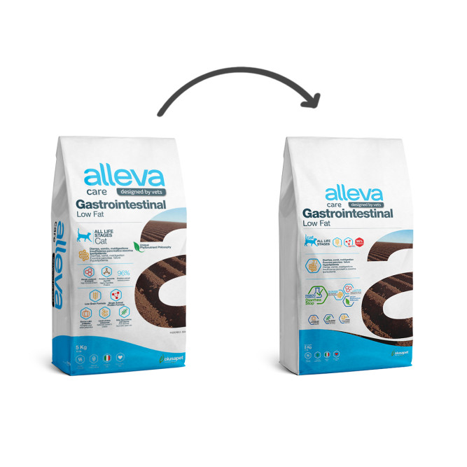 Alleva Care Cat Gastrointestinal Low Fat сухой диетический корм со сниженным уровнем жира для взрослых кошек, при расстройствах пищеварения - 5 кг