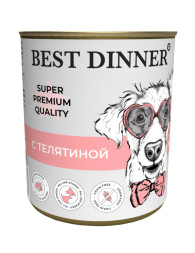 Best Dinner Super Premium консервы для щенков с телятиной - 340 г х 6 шт