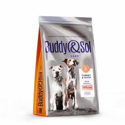 Buddy&amp;Sol Care Sensitive сухой корм для взрослых собак с чувствительным пищеварением с индейкой и уткой - 3 кг