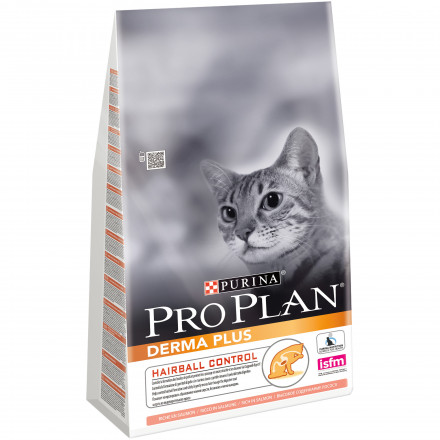 Purina Pro Plan Cat Derma Plus сухой корм для взрослых кошек с чувствительной кожей с лососем - 10 кг