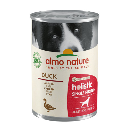 Almo Nature консервы для собак с чувствительным пищеварением с уткой - 400 г х 24 шт