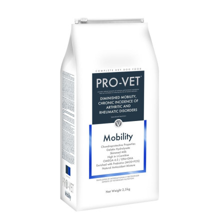 Pro-Vet Dog Mobility сухой корм для взрослых собак при заболевании суставов и опорно двигательного аппарата - 2,5 кг