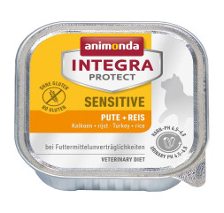 Animonda Integra Protect Sensitive влажный корм для взрослых кошек при пищевой аллергии c индейкой и рисом в консервах - 100 г (16 шт в уп)