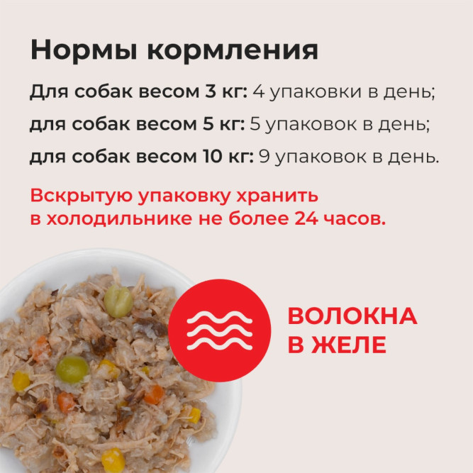 Inaba Teishibo влажный дополнительный корм для взрослых собак всех пород, куриное филе с тунцом и овощами в желе, в паучах - 80 г х 12 шт