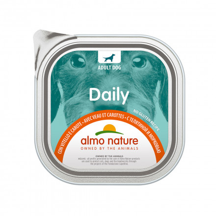 Almo Nature Daily Menu Adult Dog Veal &amp; Carrots консервы для взрослых собак с телятиной и морковью - 300 г х 9 шт