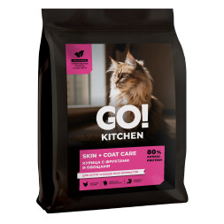 Go' Kitchen SKIN+COAT Care сухой корм для котят и кошек, с курицей - 7,26 кг