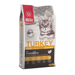 Blitz Sensitive Adult Cats Turkey сухой корм для взрослых кошек, с индейкой - 2 кг