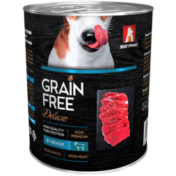 Зоогурман Grain Free Deluxe влажный корм для взрослых собак всех пород, с ягненком - 350 г x 20 шт