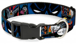 Buckle-Down Бэтмен и Джокер мультицвет ошейник с пластиковой застёжкой 28-43 см