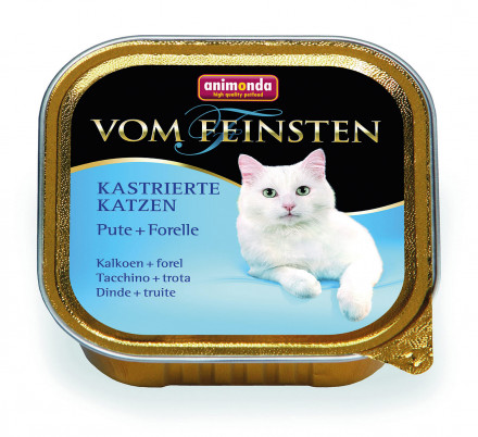 Animonda Vom Feinsten Sterilised влажный корм для стерилизованных кошек с индейкой и форелью - 100 г (32 шт в уп)