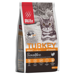 Blitz Sensitive Adult Cats Turkey сухой корм для взрослых кошек, с индейкой - 400 г