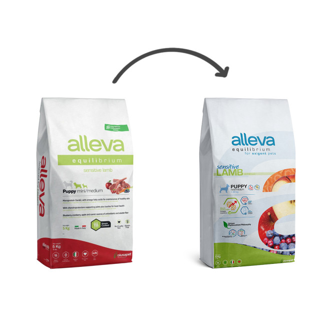 Alleva Equilibrium Sensitive Lamb Puppy Mini/Medium сухой корм для щенков мелких и средних пород с ягненком - 5 кг