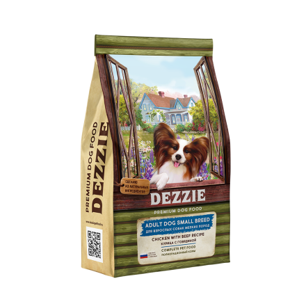 Dezzie Adult Dog Small Breed сухой корм для взрослых собак мелких пород с курицей и говядиной - 3 кг