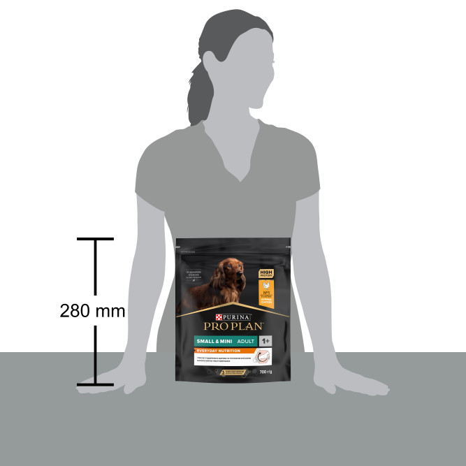 Purina Pro Plan Small &amp; Mini сухой корм для взрослых собак миниатюрных и мелких пород с курицей и рисом - 700 г