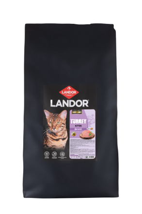 LANDOR MONOPROTEIN сухой корм для котят, с индейкой - 10 кг