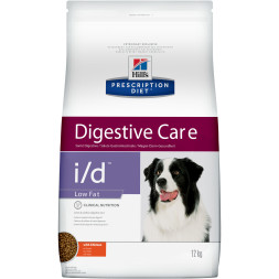 Hills Prescription Diet i/d Low Fat Digestive Care сухой диетичекий корм для собак для поддержания здоровья ЖКТ с курицей - 12 кг