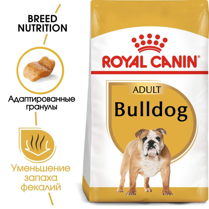 Royal Canin Bulldog Adult корм для английских бульдогов старше 12 месяцев - 3 кг