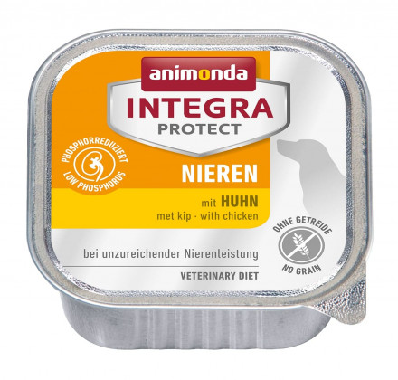 Animonda Integra Protect Renal влажный корм для взрослых собак при хронической почечной недостаточности с курицей в консервах - 150 г (11 шт в уп)