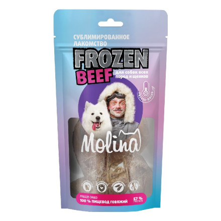 Molina Frozen сублимированное лакомство для собак всех пород и щенков &quot;Пищевод говяжий&quot; - 32 г