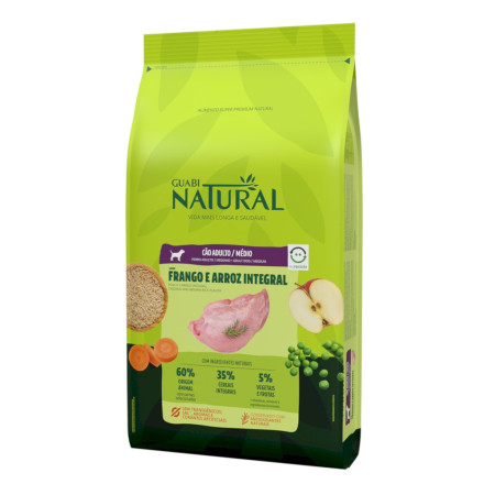Guabi Natural Dog Adult сухой корм для взрослых собак средних пород, с цыпленком и коричневым рисом - 12 кг
