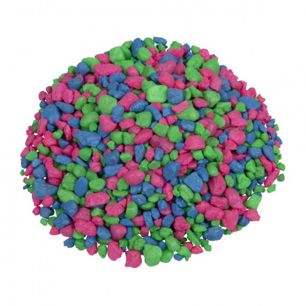Glofish грунт для аквариума розовый, зеленый и синий с флуоресцентными GLO частицами - 2,26 кг