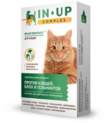 ИН-АП комплекс капли для кошек от внешних паразитов и гельминтов - 1 мл