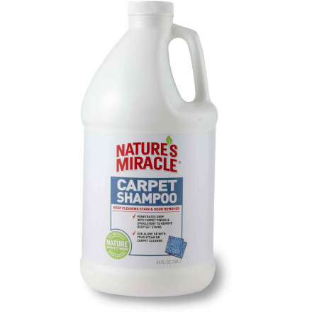Жидкое моющее средство Nature`s Miracle NM Carpet Shampoo с нейтрализаторами аллергенов для ковров и мягкой мебели - 1,9 л