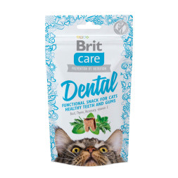 Brit Care лакомство для кошек Dental для очистки зубов 50 г
