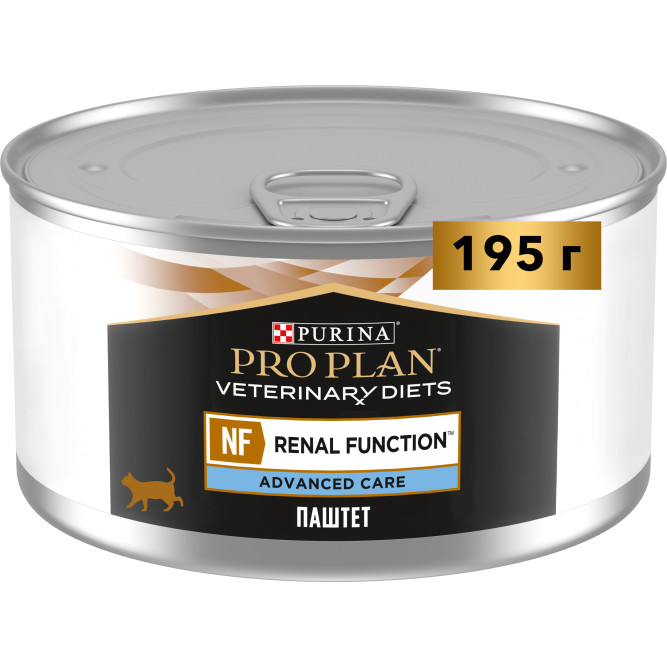 Purina Pro Plan Veterinary Diets NF Renal Function Advanced care (Поздняя стадия) влажный корм для взрослых кошек при хронической почечной недостаточности паштет в консервах - 195 г х 24 шт