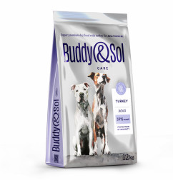 Buddy&amp;Sol Care Adult M/L сухой корм для взрослых собак средних и крупных пород с индейкой - 12 кг