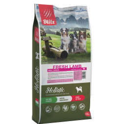 Blitz Holistic Small Breeds сухой низкозерновой корм для взрослых собак мелких пород, с ягненком - 12 кг