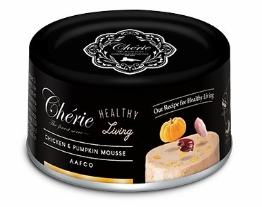 Pettric Cherie Healthy Living влажный корм для взрослых кошек мусс из курицы с тыквой, в консервах - 80 г х 24 шт
