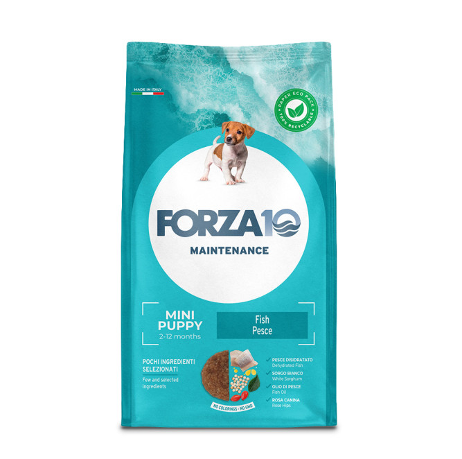 Forza10 Maintenance Puppy Mini Pesce сухой корм для щенков мелких пород с 2 до 12 мес и сук в период беременности и лактации, с рыбой - 2 кг