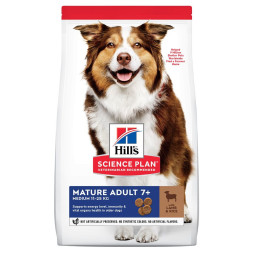 Сухой корм Hills Science Plan для пожилых собак (7+) средних пород для поддержания активности и здоровья желудочно - кишечного тракта, с ягненком и рисом - 12 кг