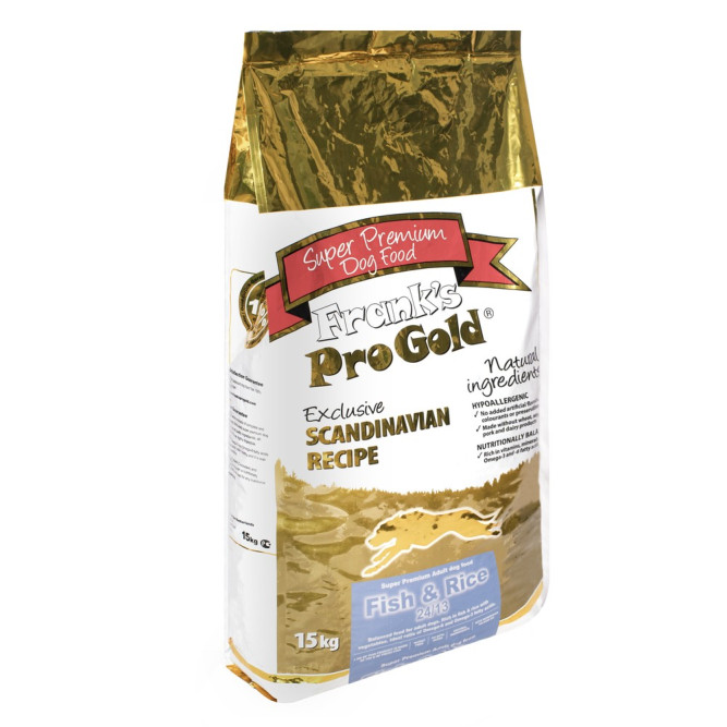 Frank's ProGold Dog Ocean Taste 24/13 сухой корм для взрослых собак всех пород, с лососем и рисом - 15 кг
